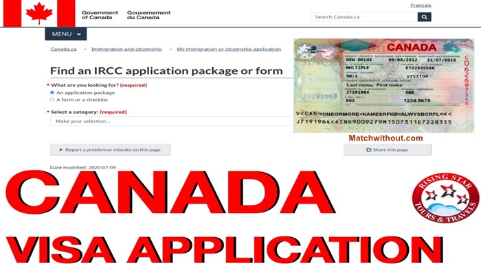 visit visa application form canada